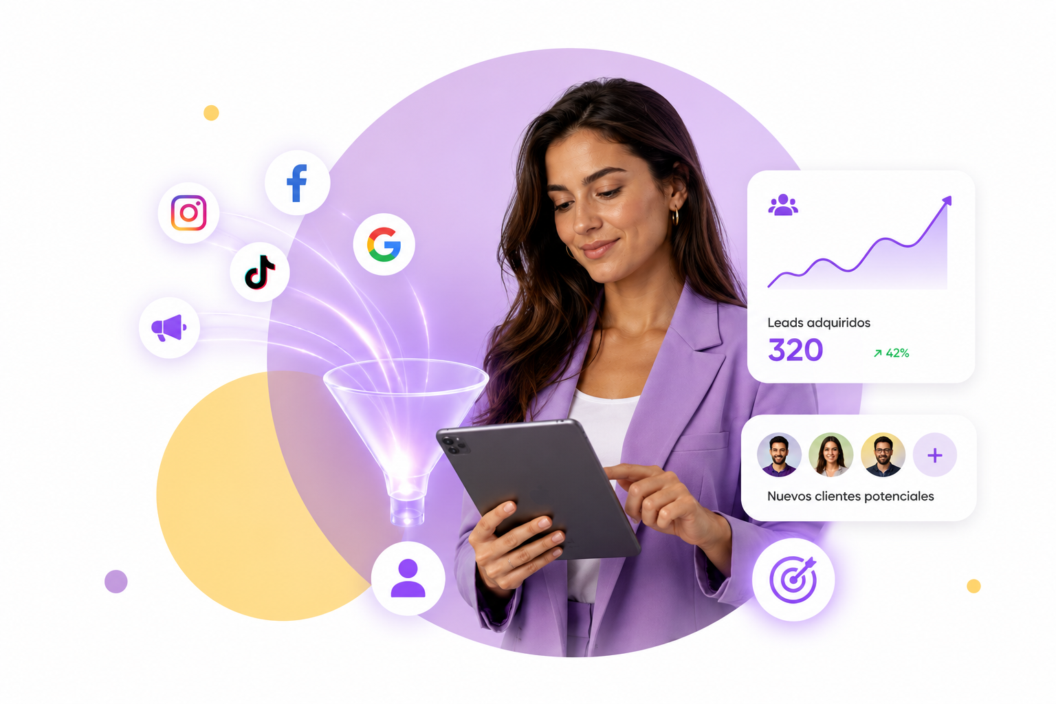 Panel de generación de leads